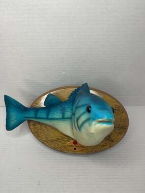 FULLY WORKS Gemmy Frankie The Fish Singing Fish Animated Wall Mount Rare